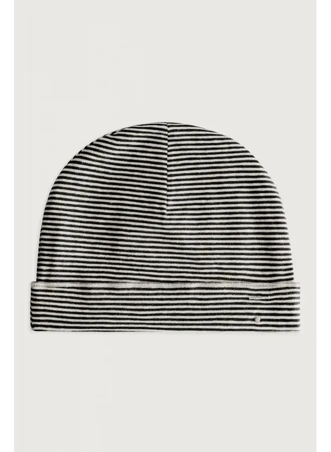 Gray label baby beanie pirate black/cream