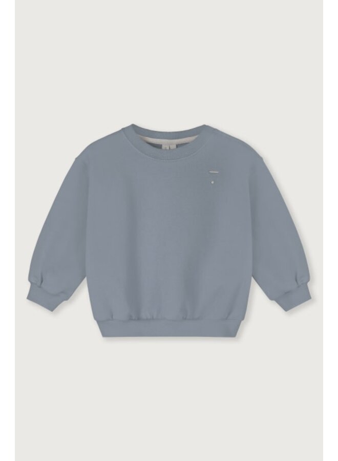 Gray label baby dropped shoulder sweater gots stone grey