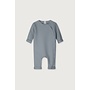 Gray label baby suit with snaps gots stone grey