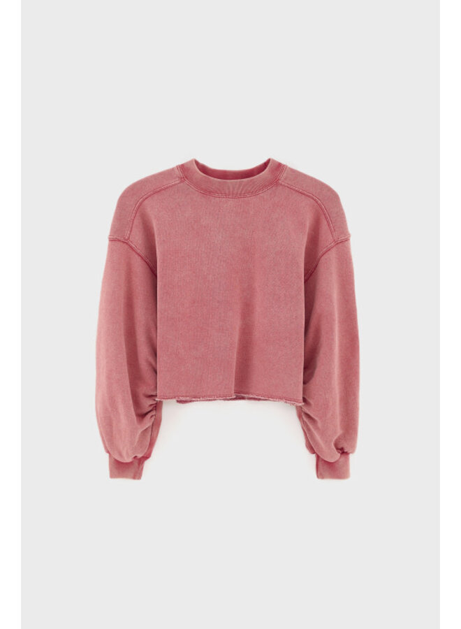 Bellerose frante sweatshirt cranberry