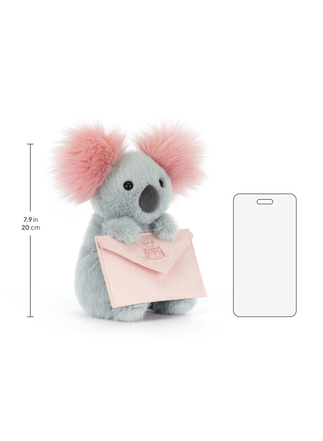Jellycat koala with message