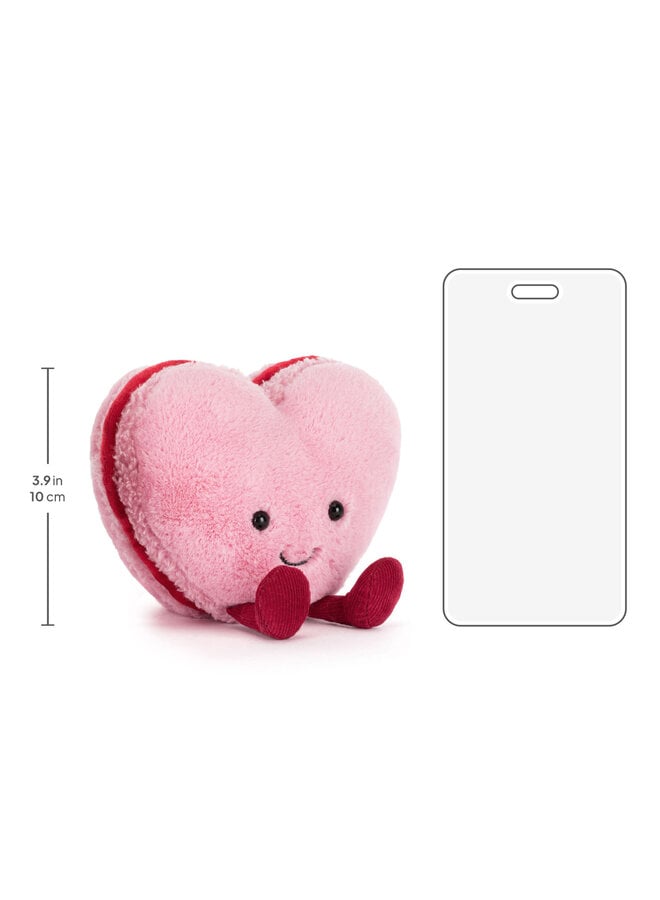 Jellycat amuseables colette heart macaron pink