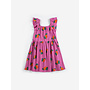 Bobo choses tangerine all over ruffled dress