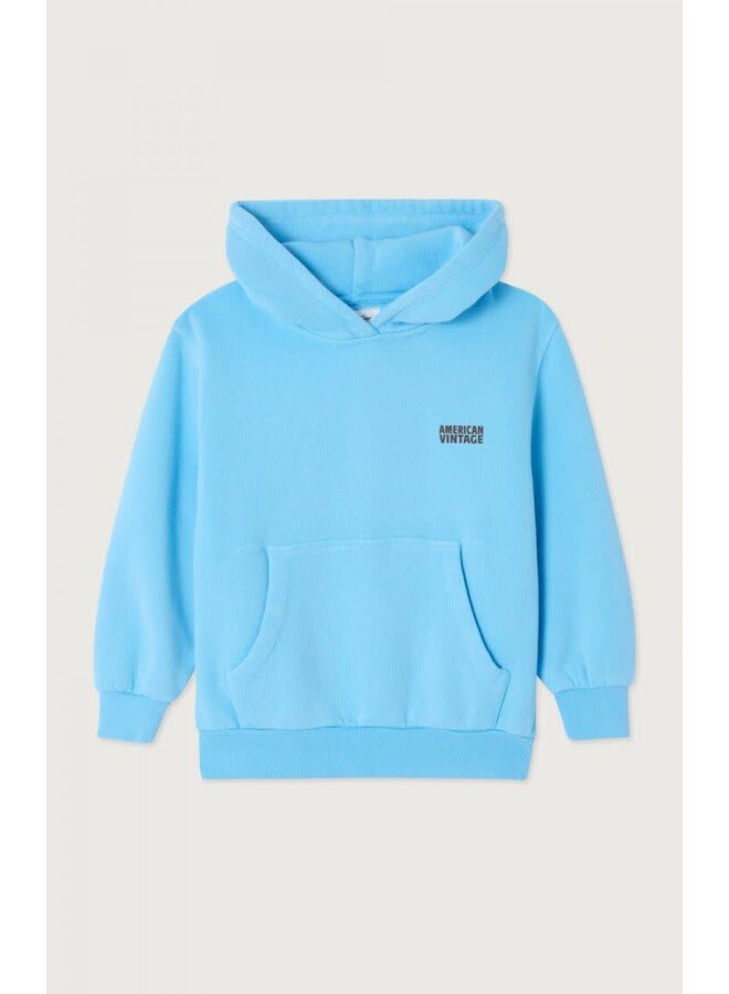 American vintage sweat capuchon vintage sky blue