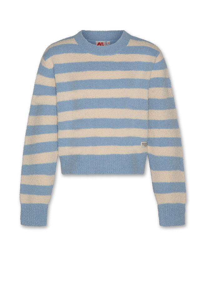 AO76 chock c-neck stripe vista blue