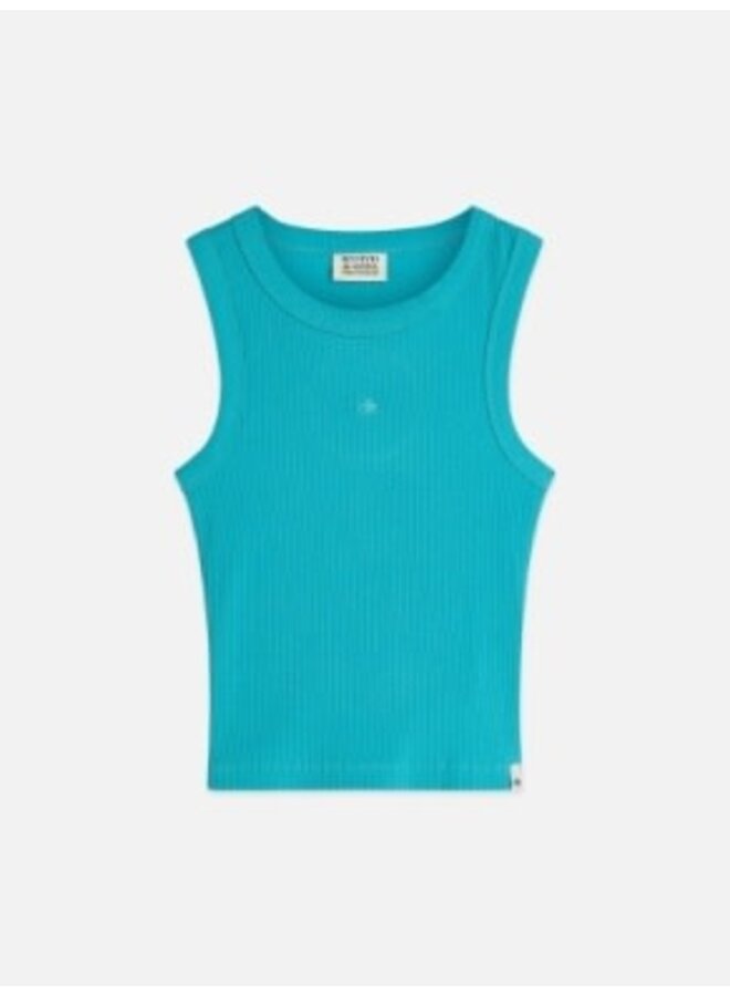 S&S baby rib slim fit top teal