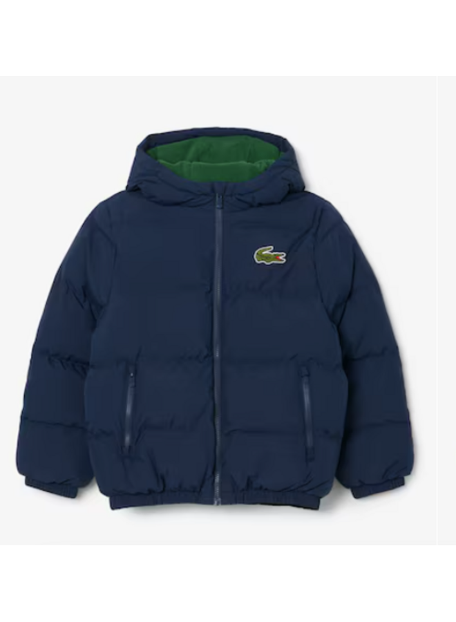 Lacoste pufferjack met capuchon navy