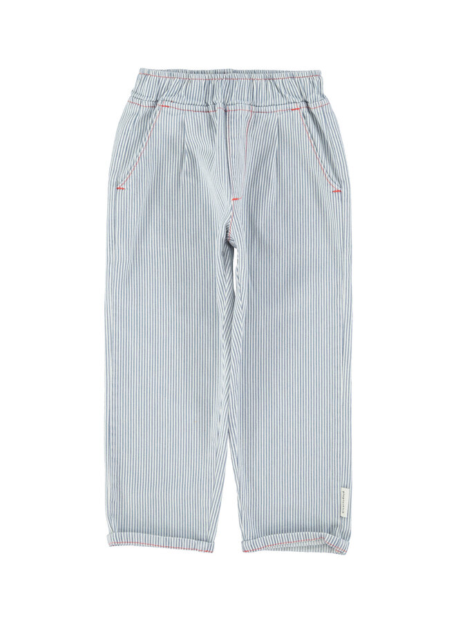 Piupiuchick unisex trousers w/ indigo stripes