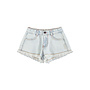 Piupiuchick shorts w/ fringes light blue denim