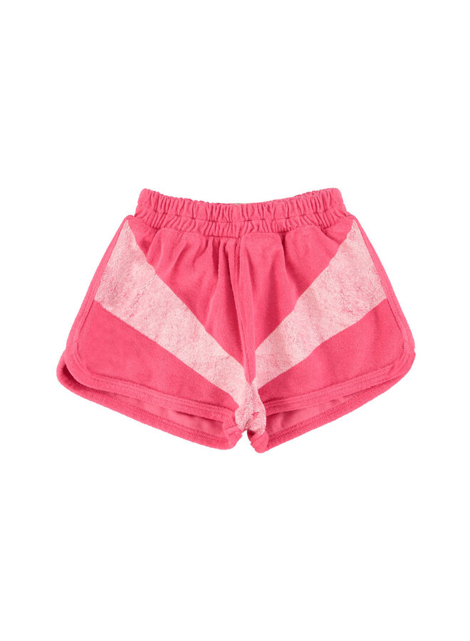 Piupiuchick shorts pink w/ white stripe print