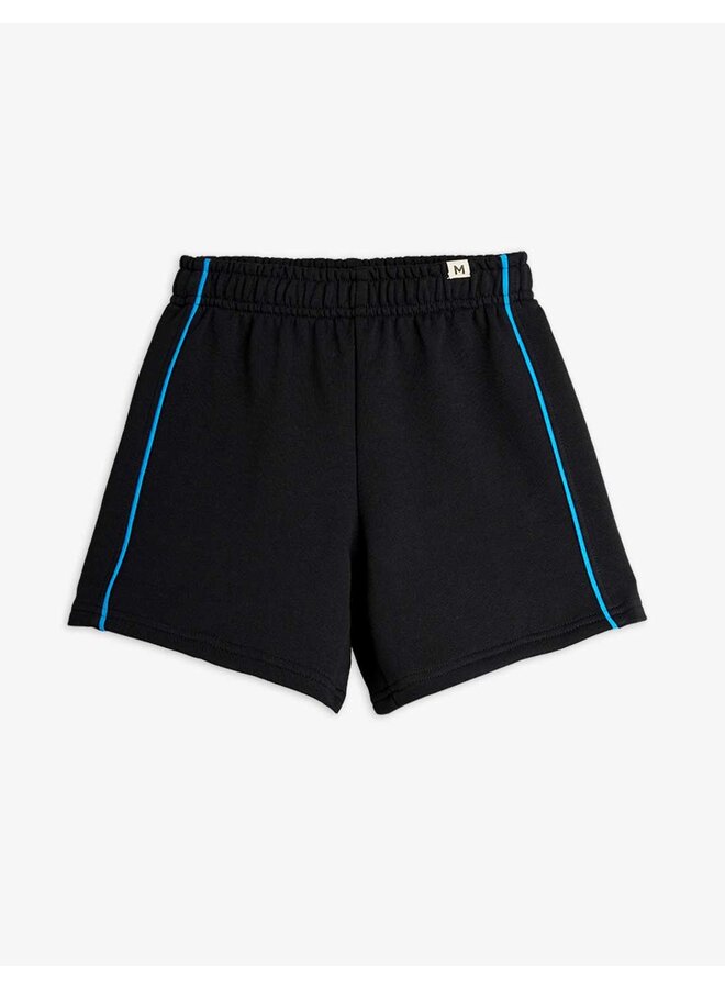 Mini rodini plain piping sweatshorts black