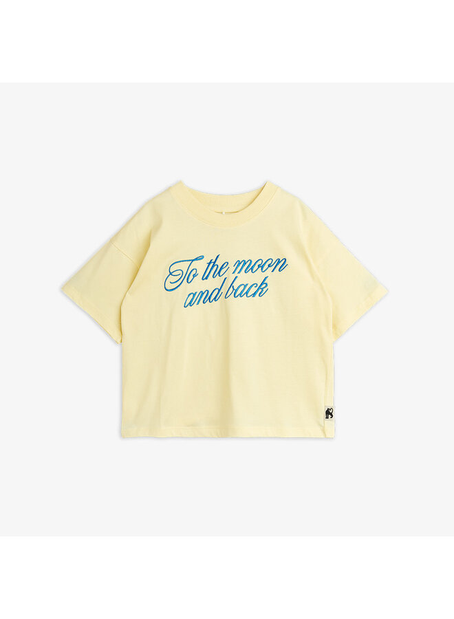 Mini rodini to the moon emb ss tee yellow