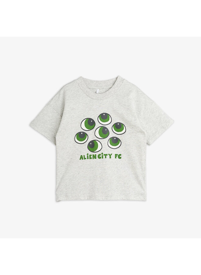 Mini rodini eyes sp ss tee grey melange