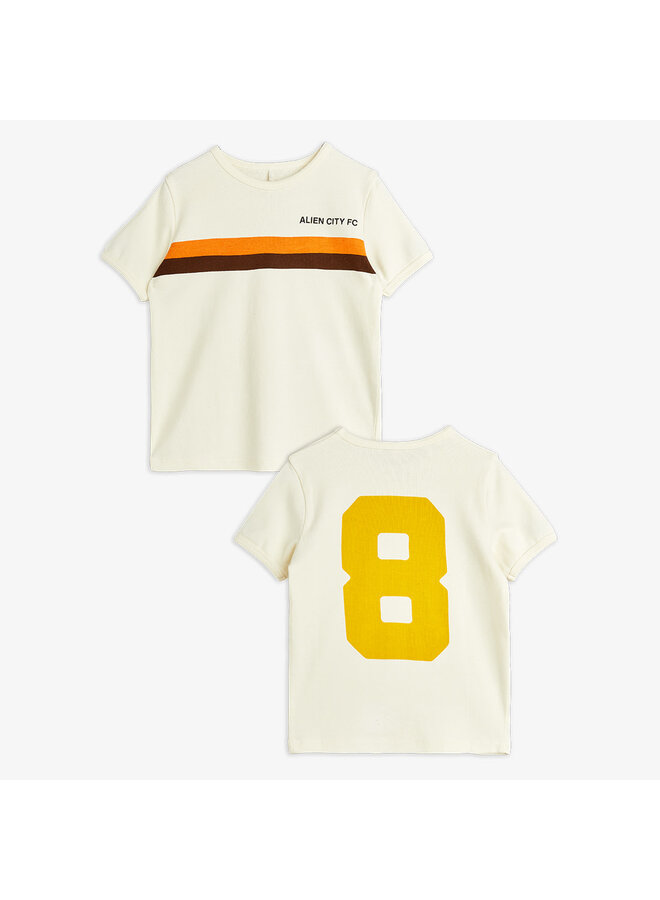 Mini rodini alien city fc 8 sp ss tee off white
