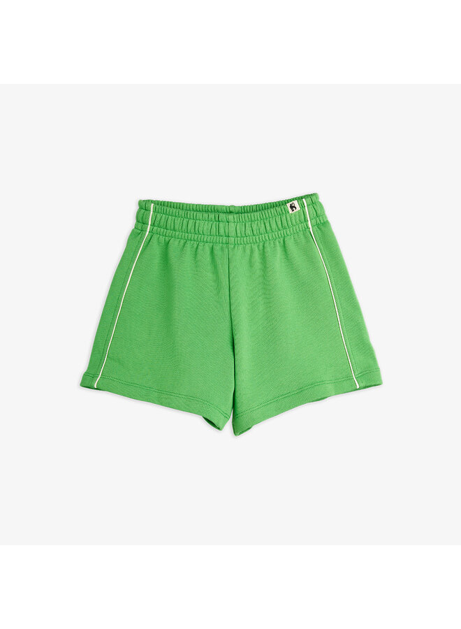 Mini rodini plain piping sweatshorts green