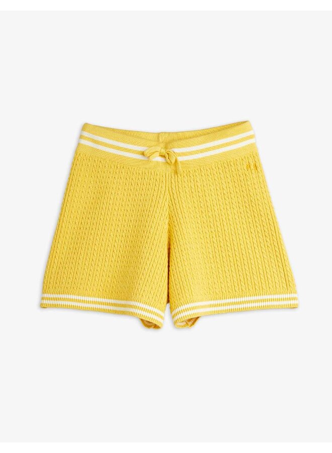Mini rodini cable knit shorts yellow