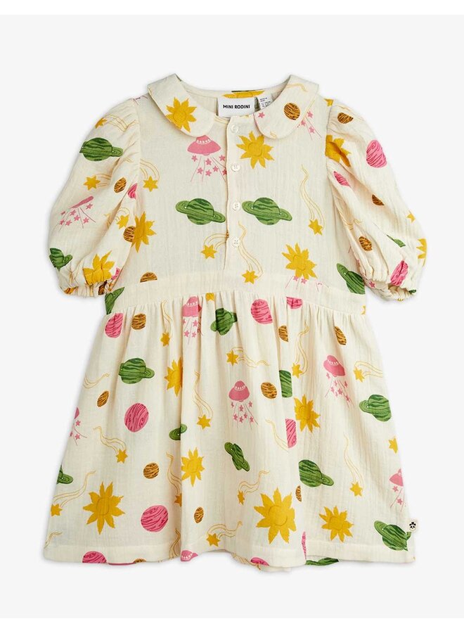 Mini rodini muslin woven dress off white