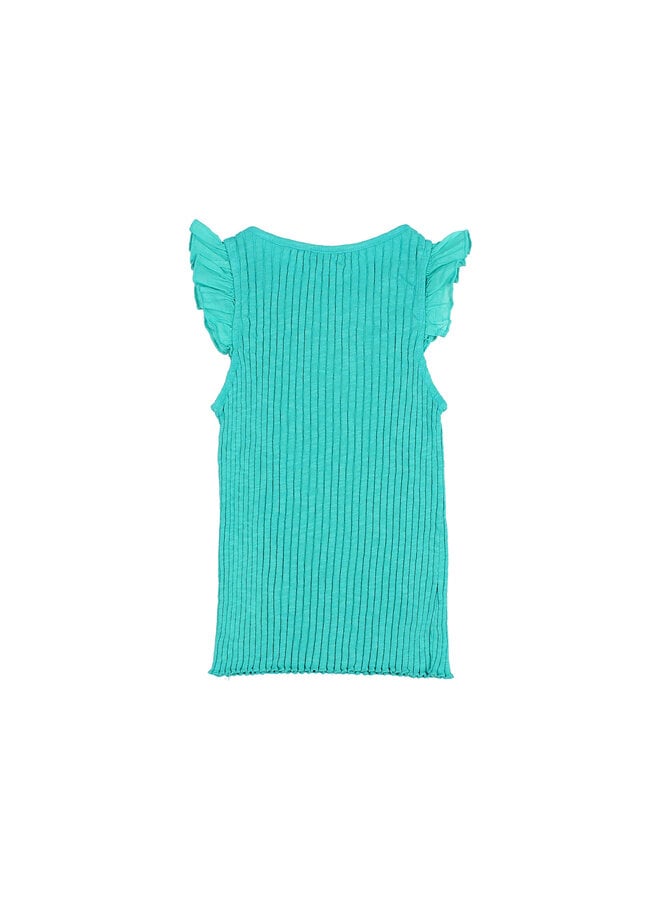Búho rib ruffle t-shirt mint