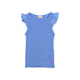 Búho rib ruffle t-shirt ocean blue