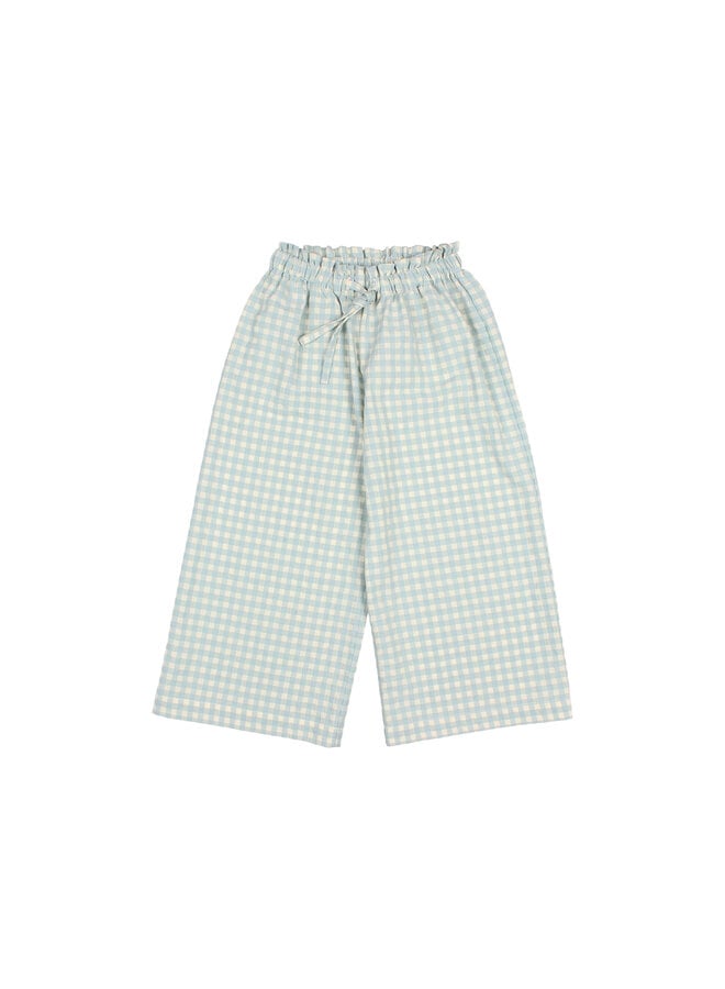 Búho gingham pants aqua