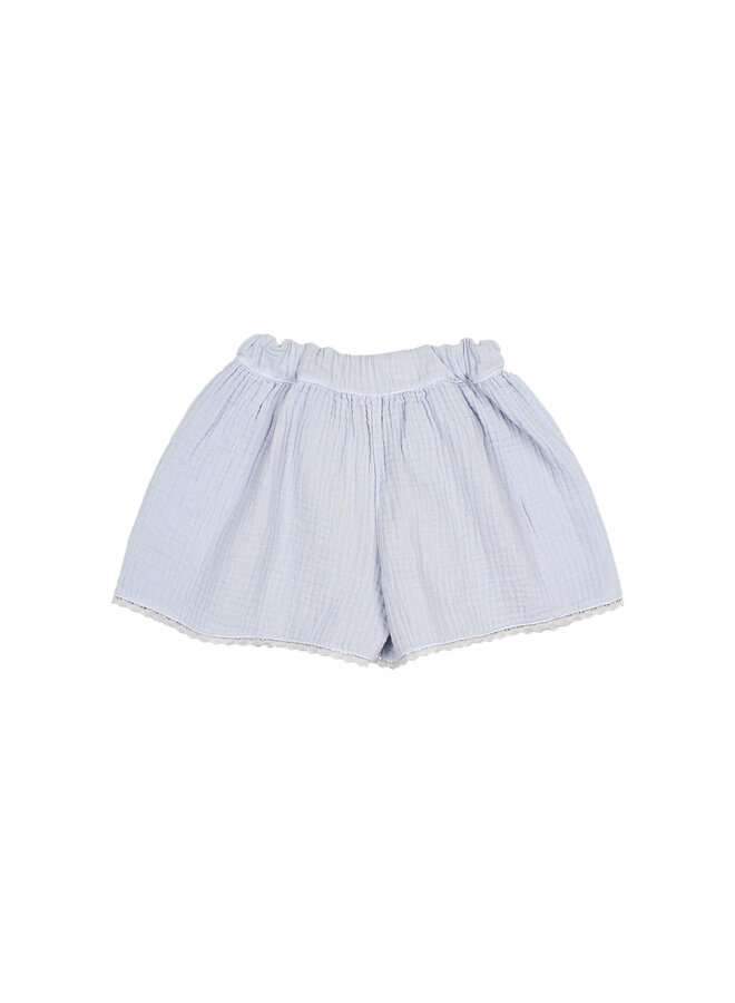 Búho muslin shorts sky blue