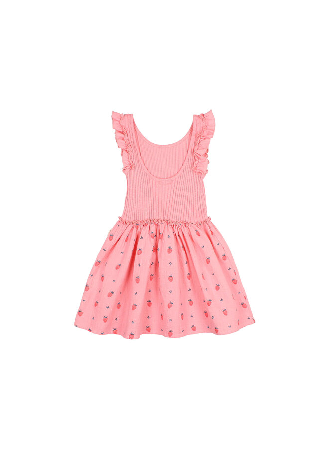 Búho strawberry dress sugar pink