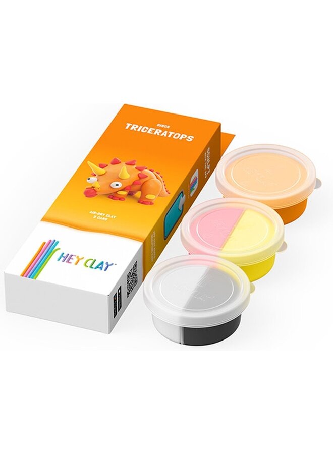 Hey clay dinosaurussen triceratops
