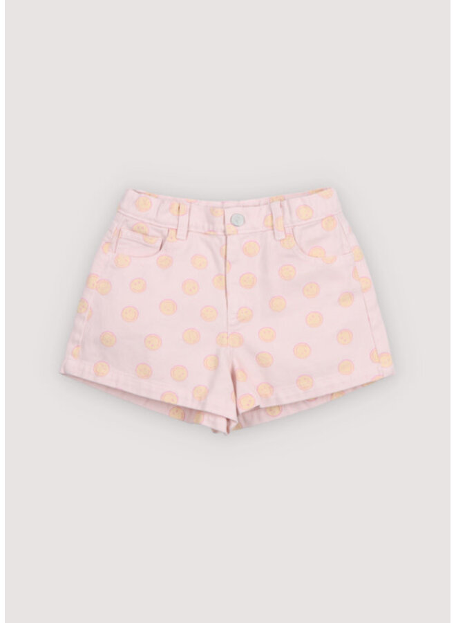 The new society smiley denim short smiley print