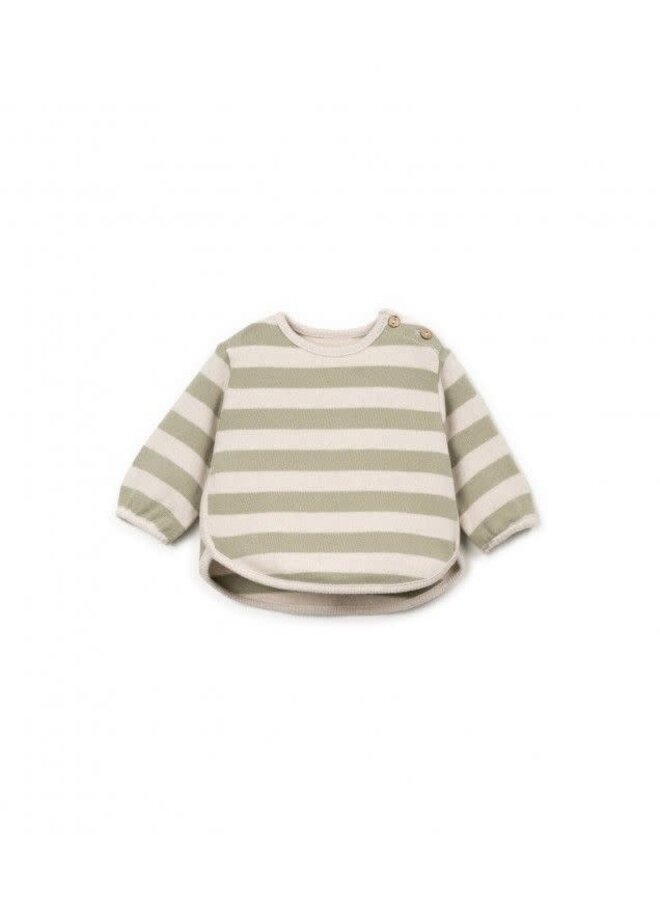 Play up striped jersey sweater texture
