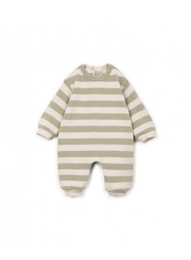 Play up striped flamé jersey jumspuit texture