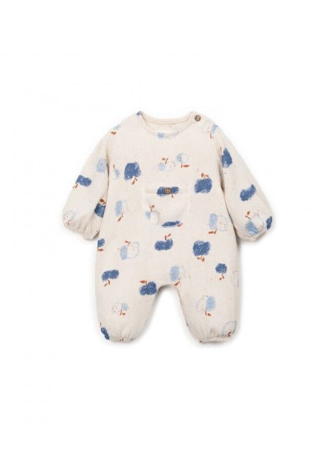 Play up printed jersey jumpsuit apples lisboa