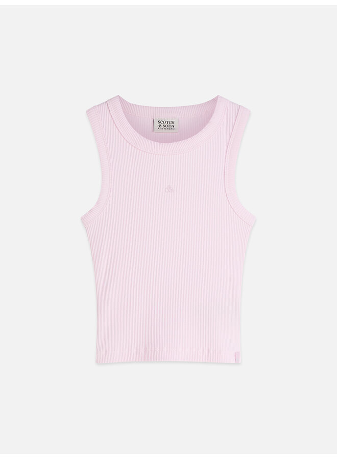 S&S ribbed slimfit tank top lilac snow