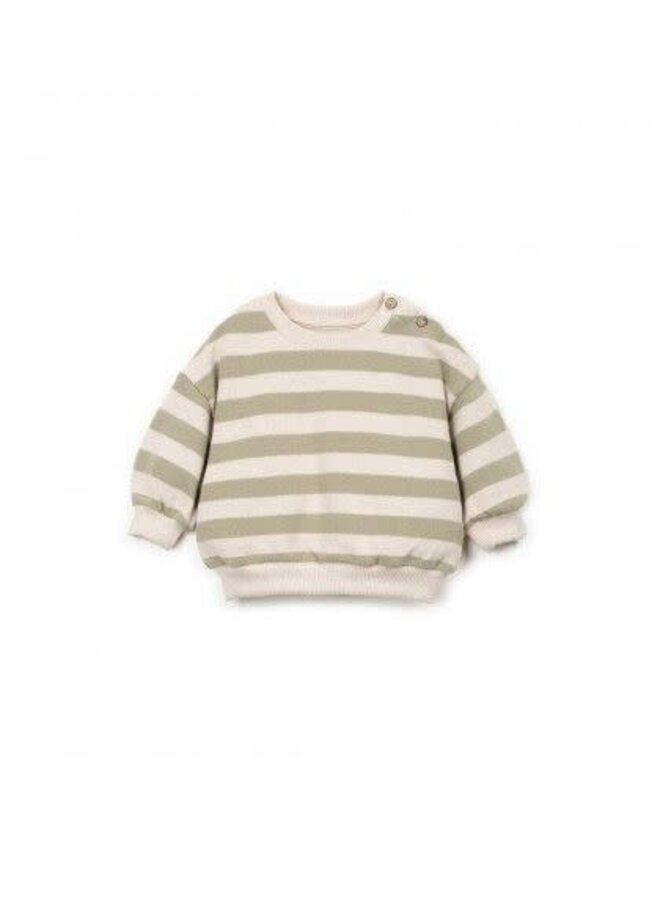 Play up striped jersey sweater texture