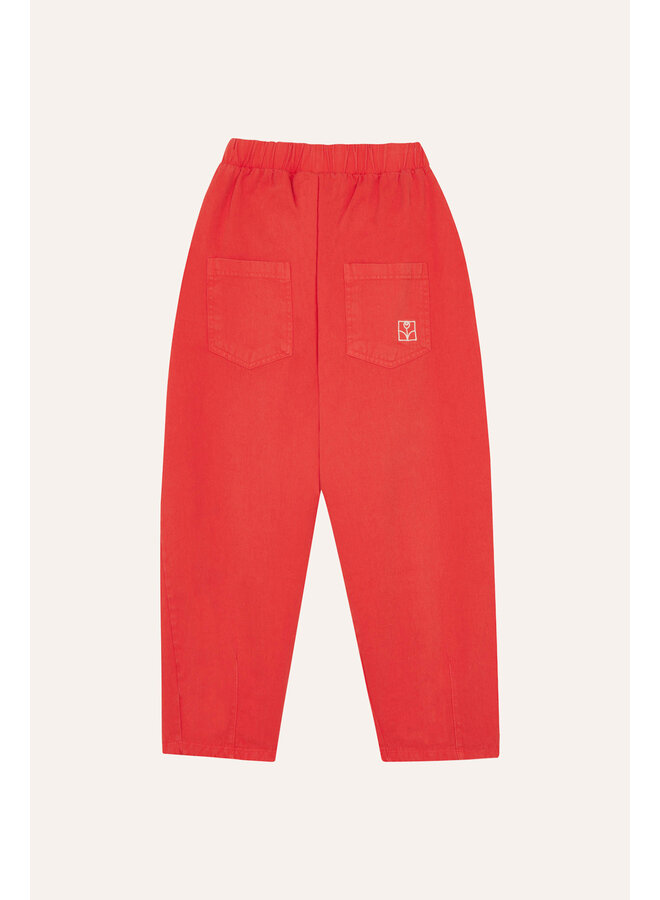 The campamento red washed trousers