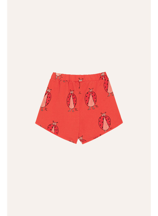 The campamento ladybug allover shorts red