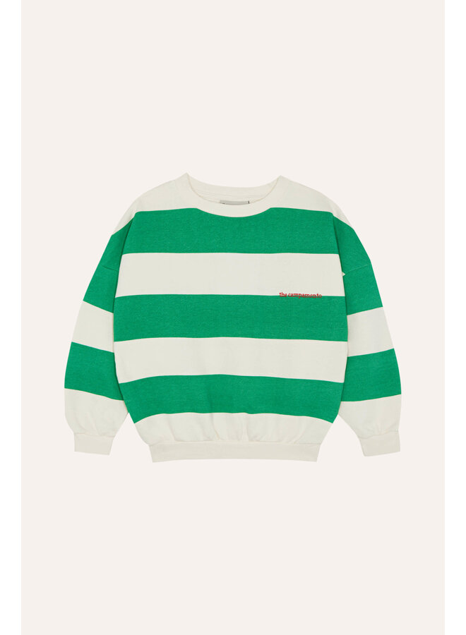The campamento green stripes sweatshirt