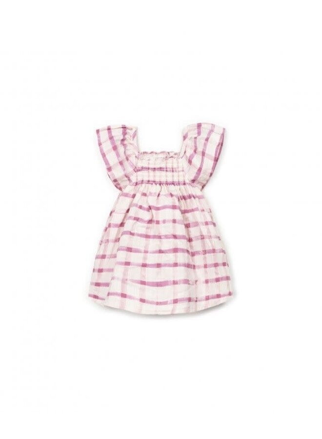 Play up printed woven dress bio resin