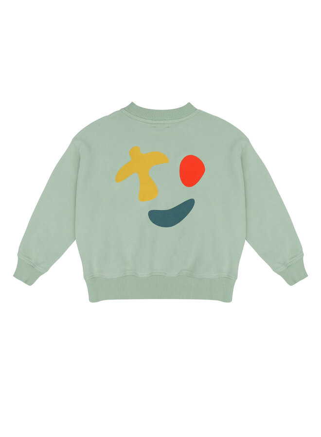 Jenest happy bird sweater sage green