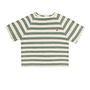Jenest to t-shirt sage green off white stripe
