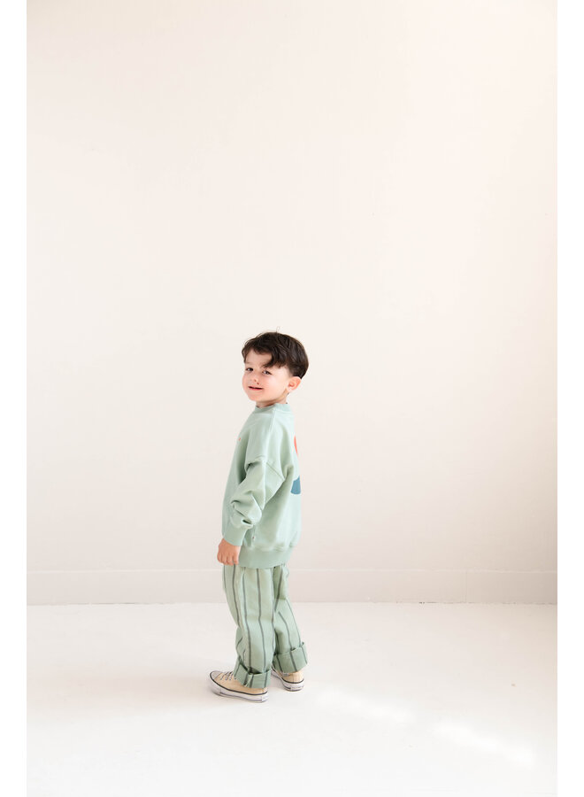 Jenest happy bird sweater sage green