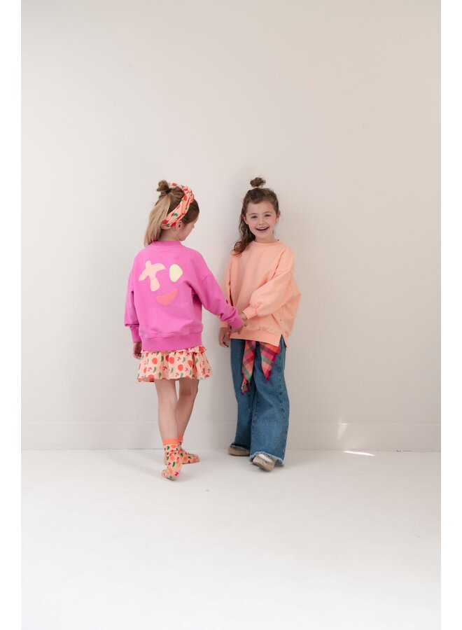 Jenest happy bird sweater fuchsia pink