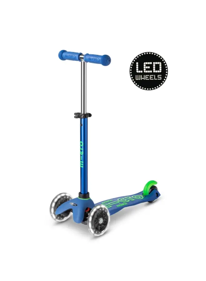 Mini micro scooter deluxe LED  Blue/Green