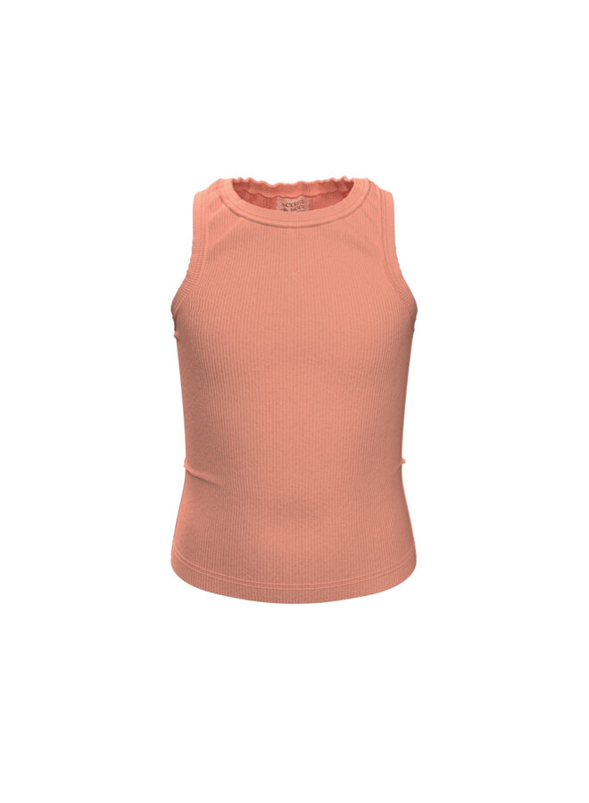 S&S seasonal core ribbed slimfit tank top papaya punch