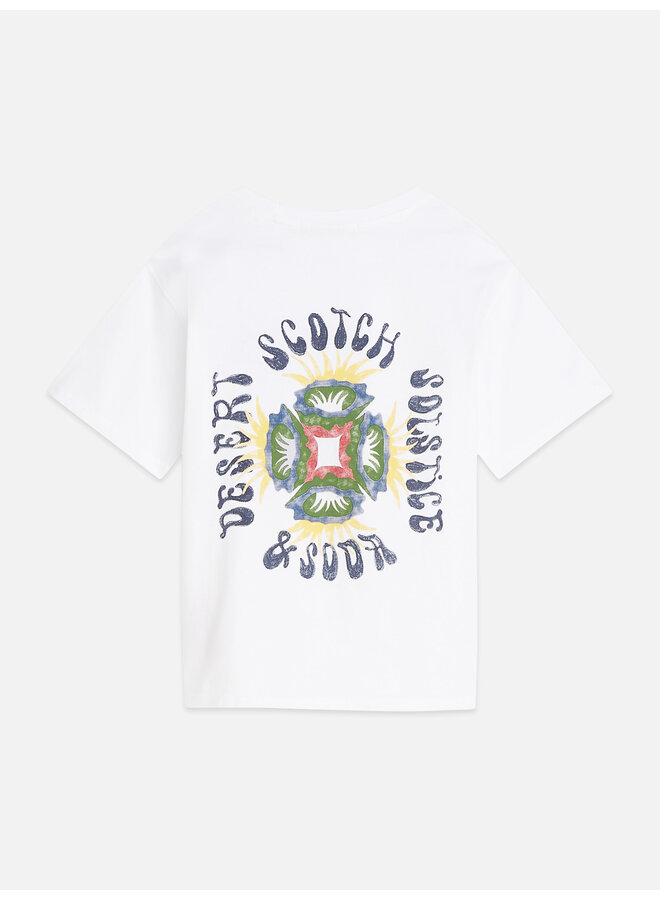 S&S front and back artwork relaxed fit t-shirt bright white