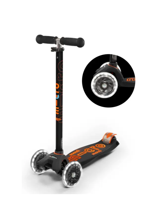 Micro step maxi deluxe LED zwart