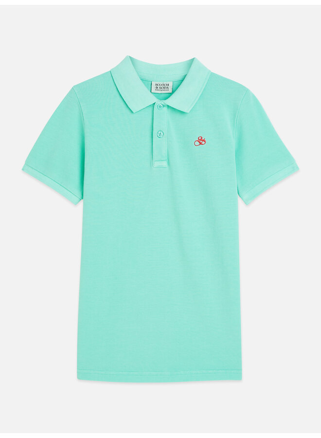 S&S seasonal core chest embroidery pique polo opal