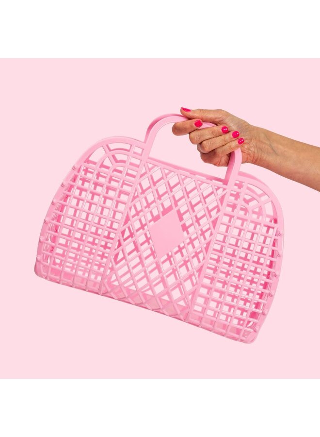 Sun jellies retro basket large bubblegum pink