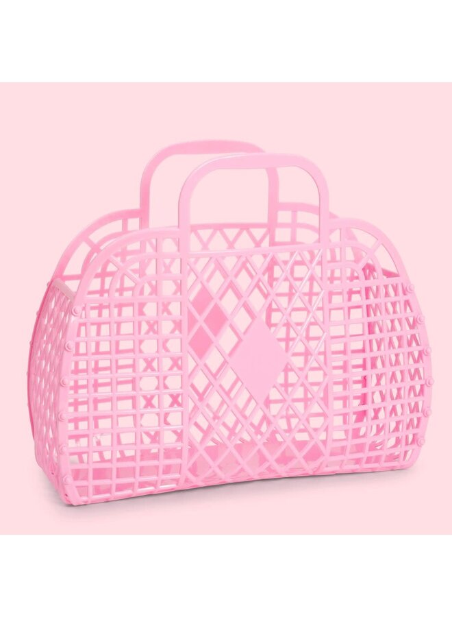 Sun jellies retro basket large bubblegum pink