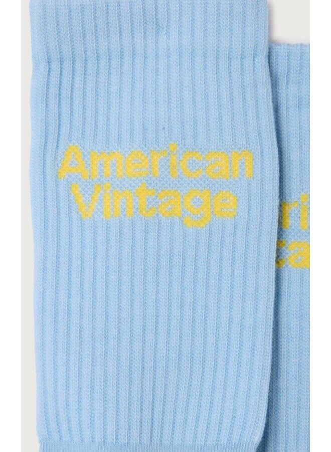 American vintage clypsun socks bleu ciel