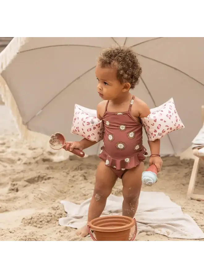 Swim essentials arm bands old pink/leopard